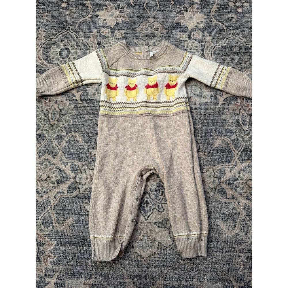 Janie and Jack Disney Pooh Knit Onesie